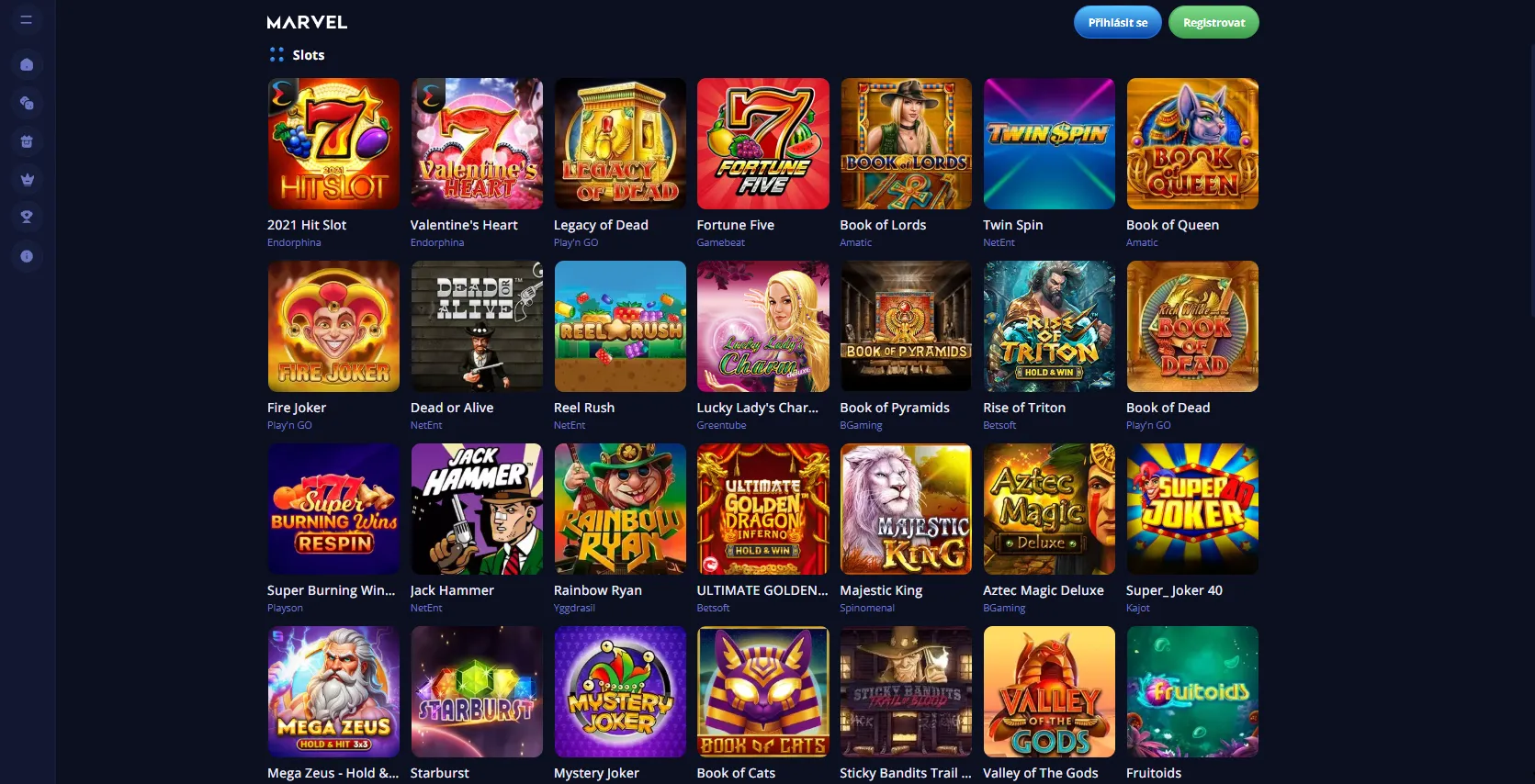 Marvel Casino games – herní lobby plná akce a výher